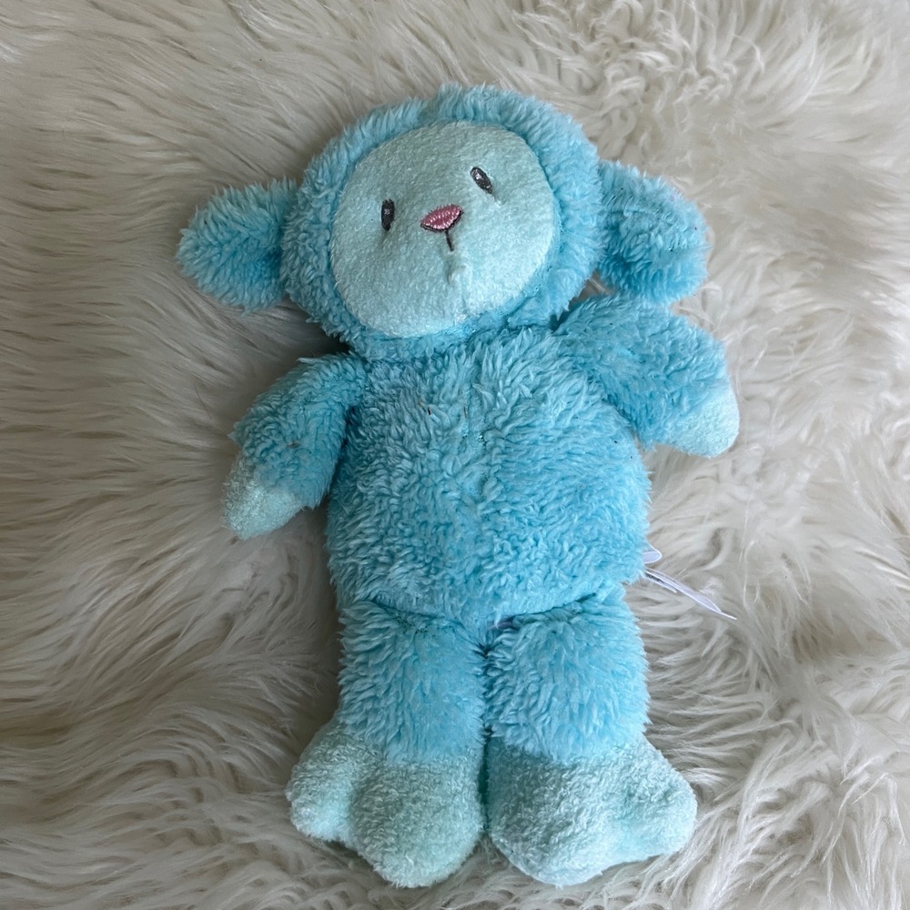 Animal Adventure Blue Peace Lamb Plush Stuffed Animal Heart L6701 2016